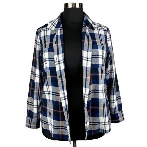 WOOLRICH HLT0669S COTTON PLAID LIGHTWEIGHT FLANNEL BUTTON DOWN SHIRT - Picture 3 of 14